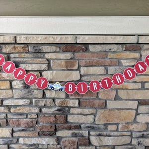 Cars & Trucks Party Banner, Transportation Birthday Banner