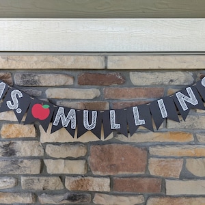 Teacher Name Banner, Back to School Teacher Gift