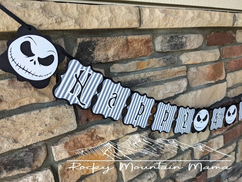 Nightmare Before Christmas Banner Jack Skellington Banner - Etsy