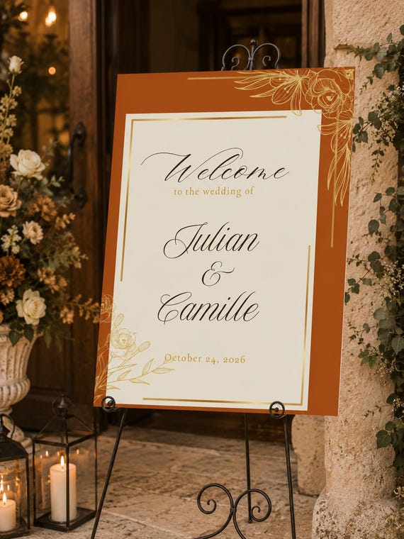 Terracotta Welcome Sign Template