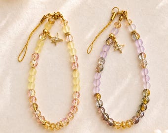 Life Path 3 · Beaded Phone Strap · Numerology · Handmade Cell Phone Jewelry · Phone Bracelet · Soft or Deep Energy