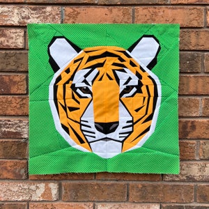 Tiger Foundation Paper Piecing Pattern