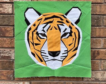 Tiger Foundation Paper Piecing Pattern
