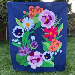 PDF-Muster von Opa's Flower Quilt Foundation