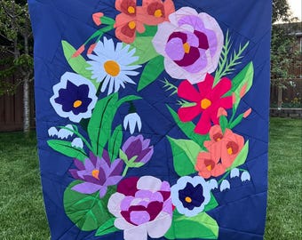 Opa's Flower Quilt Foundation Paper Piecing pdf-patroon