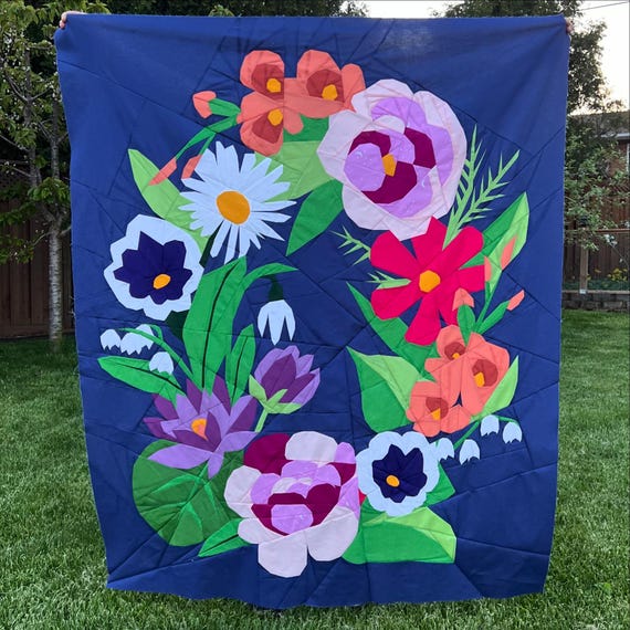 Opa's Flower Quilt Foundation Paper Piecing PDF Pattern - Etsy