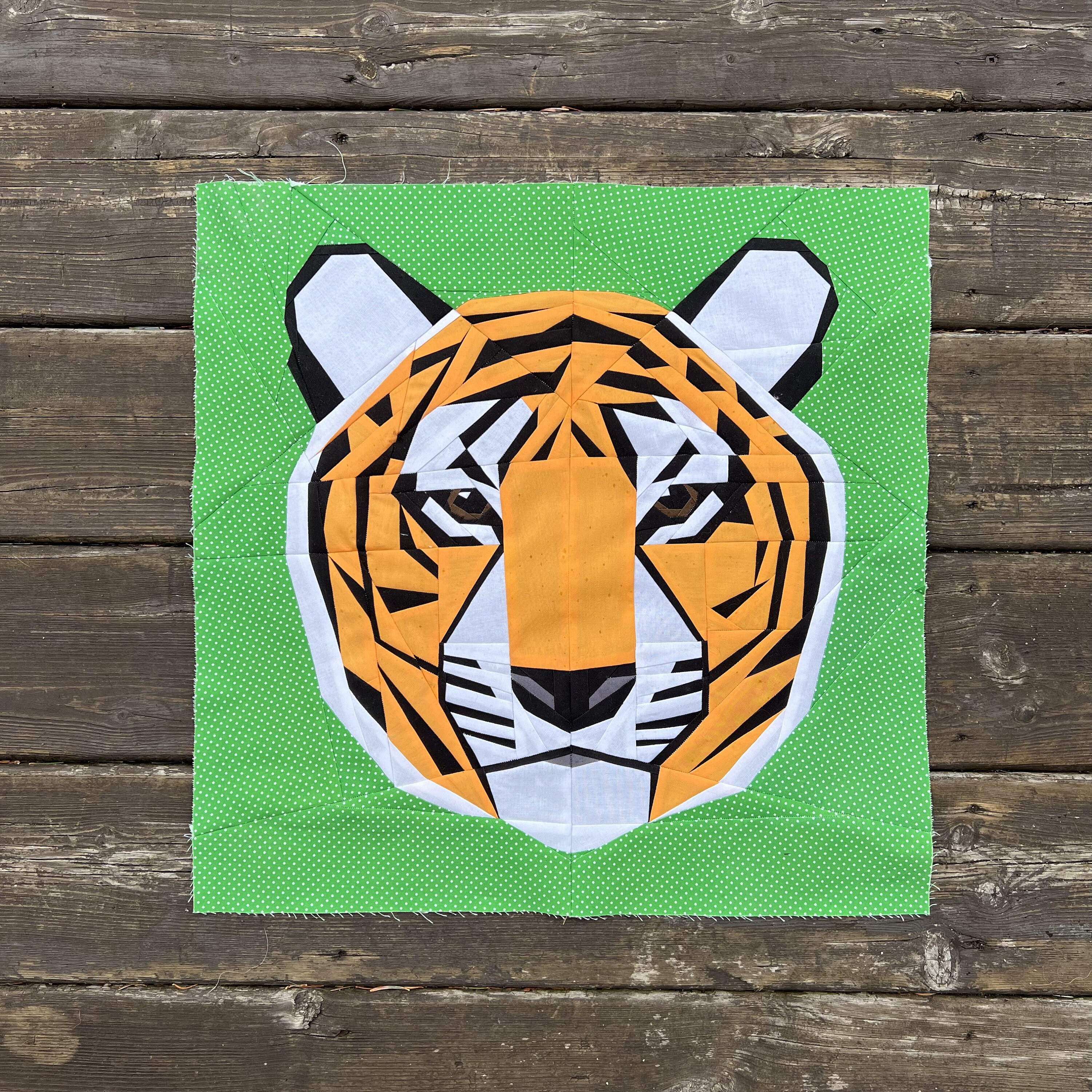 Tiger Foundation Paper Piecing Pattern - Etsy
