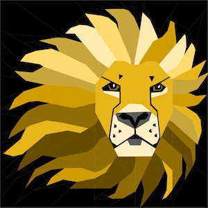 Lion Quilt Foundation Paper Piecing Pattern