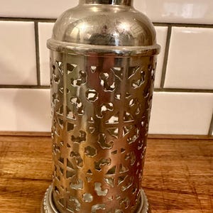 Vintage Pier 1 Reed Diffuser Holder | Pierced Metal Lantern Style | Home Fragrance