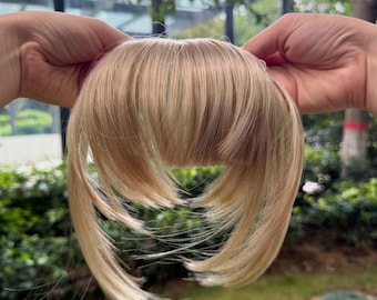 Clip-in Bangs | Face-Framing Hair Piece | Layered Hair Fibers