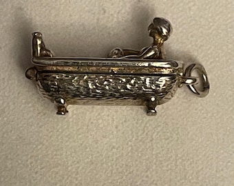 Vintage sterlingzilver 925 openingsbad Lady Charm - hanger brutaal naakt