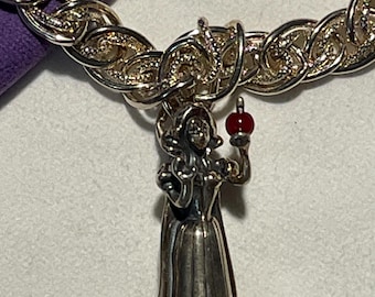 Vintage Disney Princess sterling silver 925 snow white bracelet apple Mickey