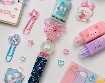 HANGY Beaded Pen | Cute Glitter Pen | Kawaii Desk Accessories | Teacher Gift | Handmade Stationery