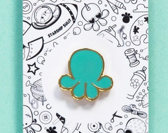 Teal N' Gold Enamel Pin