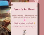 Quarterly Tax Planner | Estimated Tax Organizer for Side Hustles + Self-Employed Workers | Printable PDF