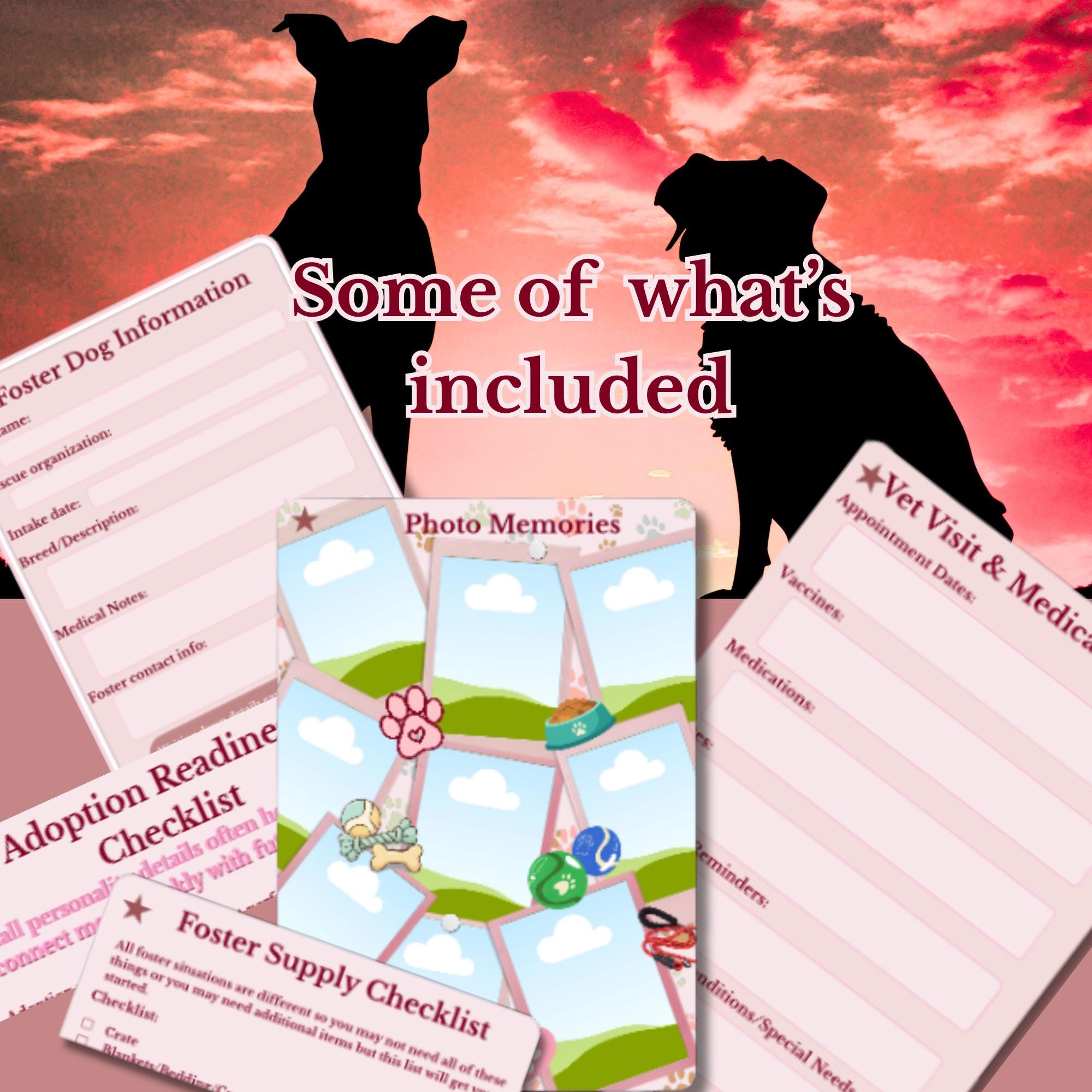 Foster Dog Welcome Binder Printable | Rescue Dog Organizer | Foster ...