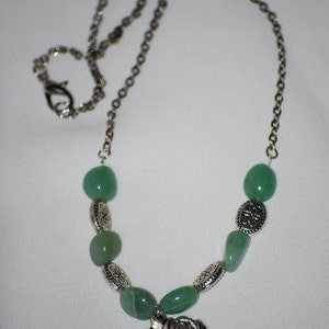 Miraculous Medal   Green agate Locket