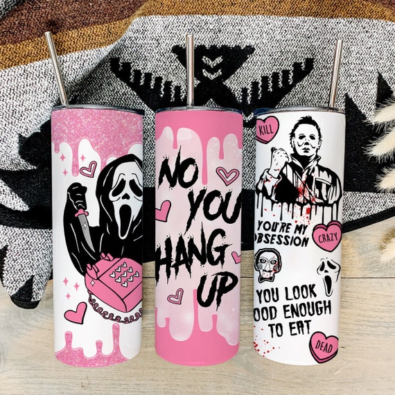 No You Hang Up Halloween Tumbler Scream GhostFace Tumbler Scary Movie Horror Movie Tumbler Horror Tumbler Halloween Cup Halloween Gift