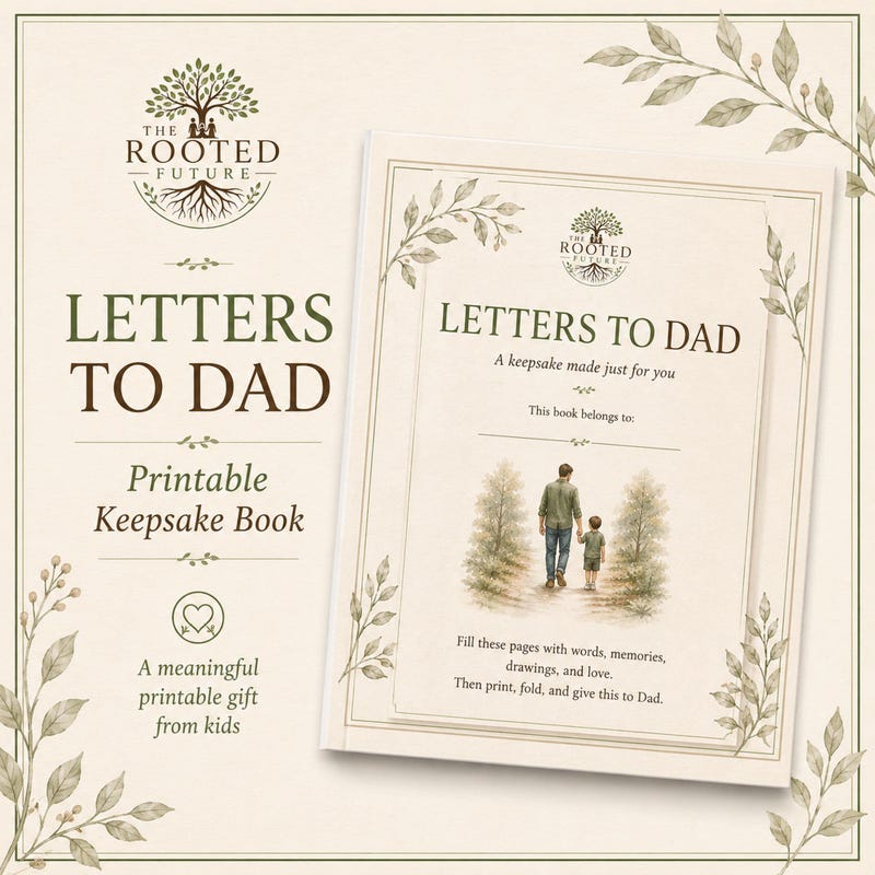 Letters to Dad Printable Keepsake Book seller image