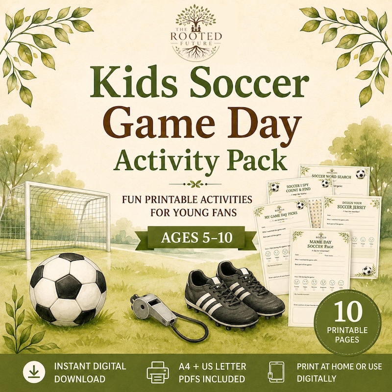 Kids Soccer Game Day Activity Pack seller image