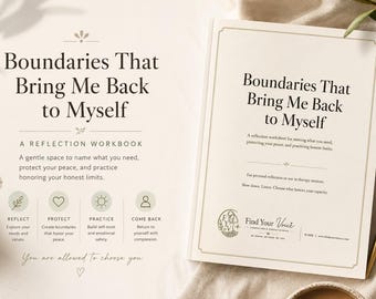 Boundaries Worksheet | People Pleaser, Overfunctioning, Self Discovery (Digital Download)