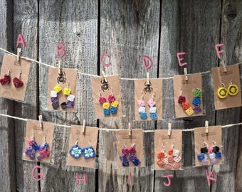 Handmade crochet colorful LGBTQ+ PRIDE earrings