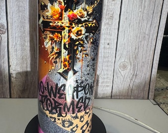 Vaso térmico Cross Kaleidoscope de 20 oz hecho a mano / Vaso delgado de resina personalizado / Vaso térmico de viaje de acero inoxidable