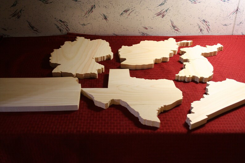 Custom State Cutout 6 10 12 With Border Etsy
