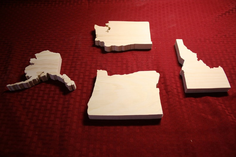 Custom State Cutout 6 10 12 With Border Etsy