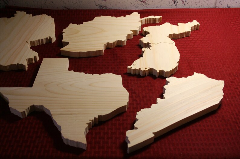 Custom State Cutout 6 10 12 With Border Etsy