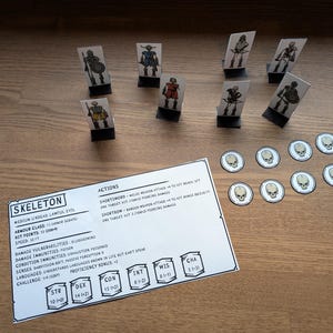 Printable NPC Tokens - Skeleton NPCs for DnD - Colour