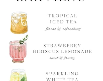 Bar Menu - Digital Download