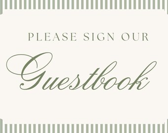 Elegant Sage Green Wedding Signage – Digital Download