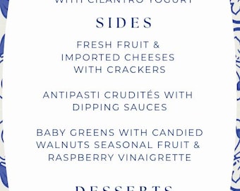 Limoncello Themed Menu - Digital Download