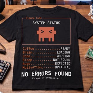 No Errors Found Shirt | Funny Programmer Tee | Coding Humor Shirt | Software Developer Gift | Debugging Tee | Nerd Shirt