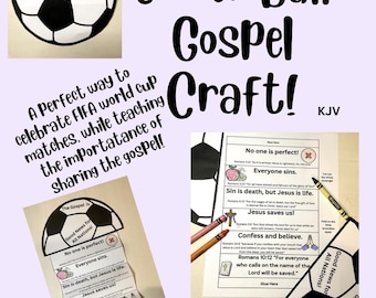 Christian Soccer Ball Craft KJV | Digital Download | FIFA World Cup VBS Craft