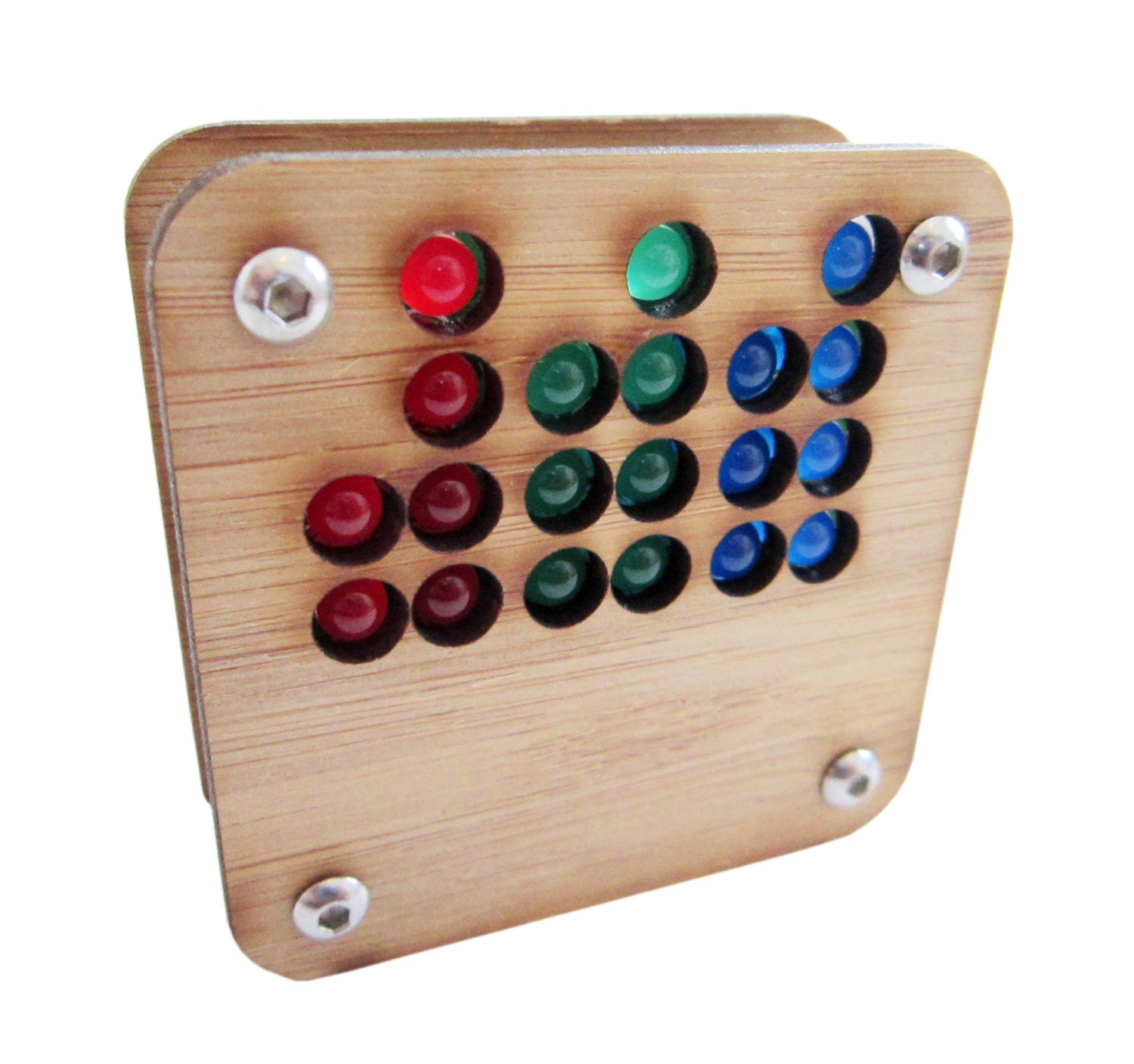Binary Clock Kit With RGB Lights in Wood Case - Etsy