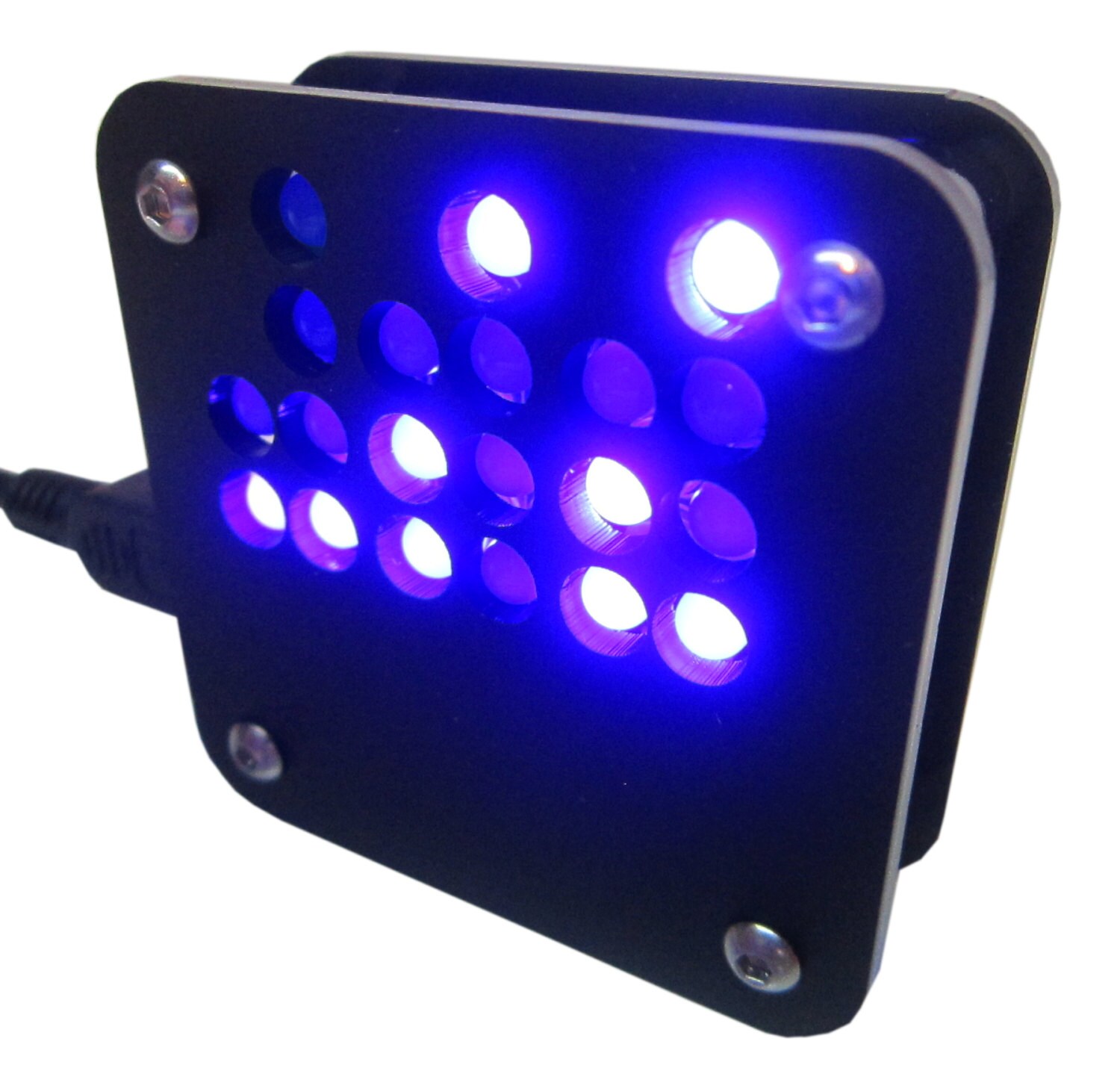 Binary Clock Kit in Black Matte Case USB Powered Blue Lights Etsy