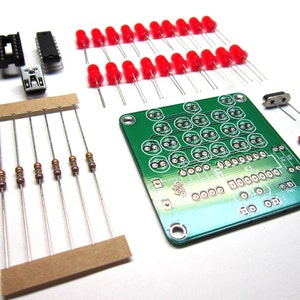 Binary Clock Kit with Red Lights image 5