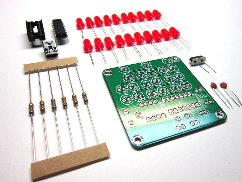 Binary Clock Kit with Red Lights image 5