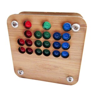 Binary Clock Kit With RGB Lights in Wood Case - Etsy