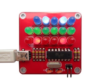 Pure Binary Clock Kit with Red, Green and Blue Lights