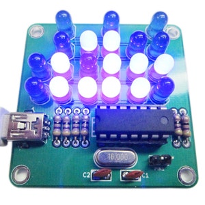 Binary Clock Kit with Blue Lights