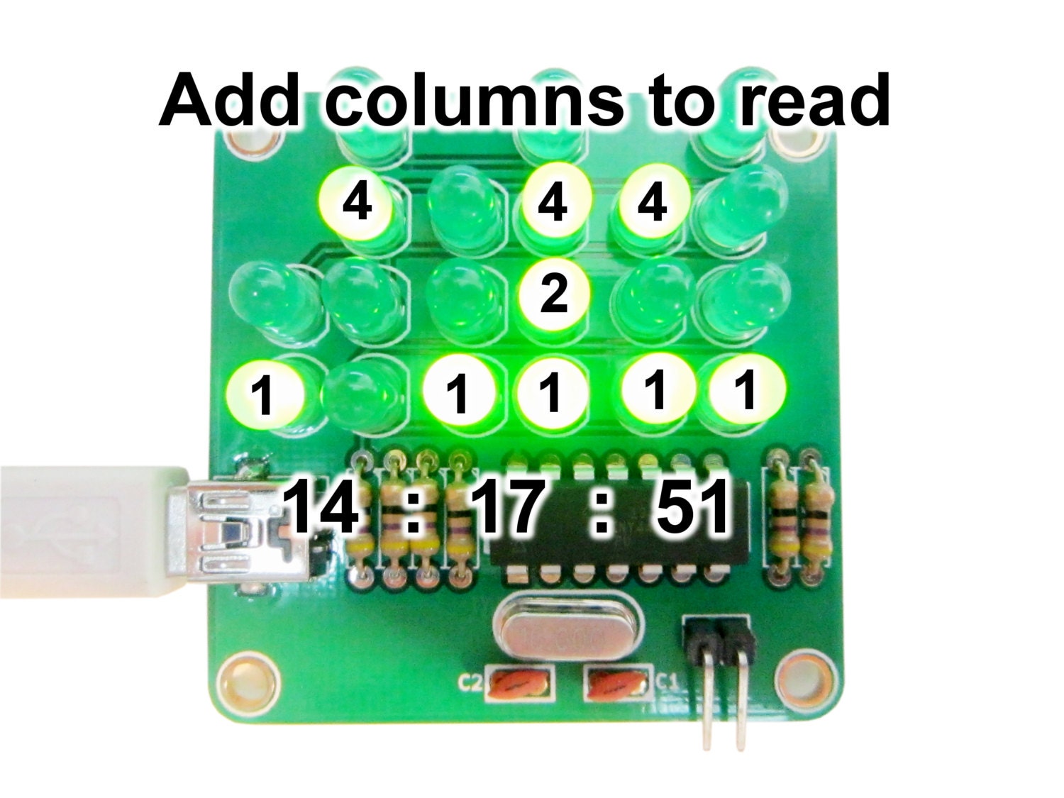 Binary Clock Kit With Green Lights - Etsy