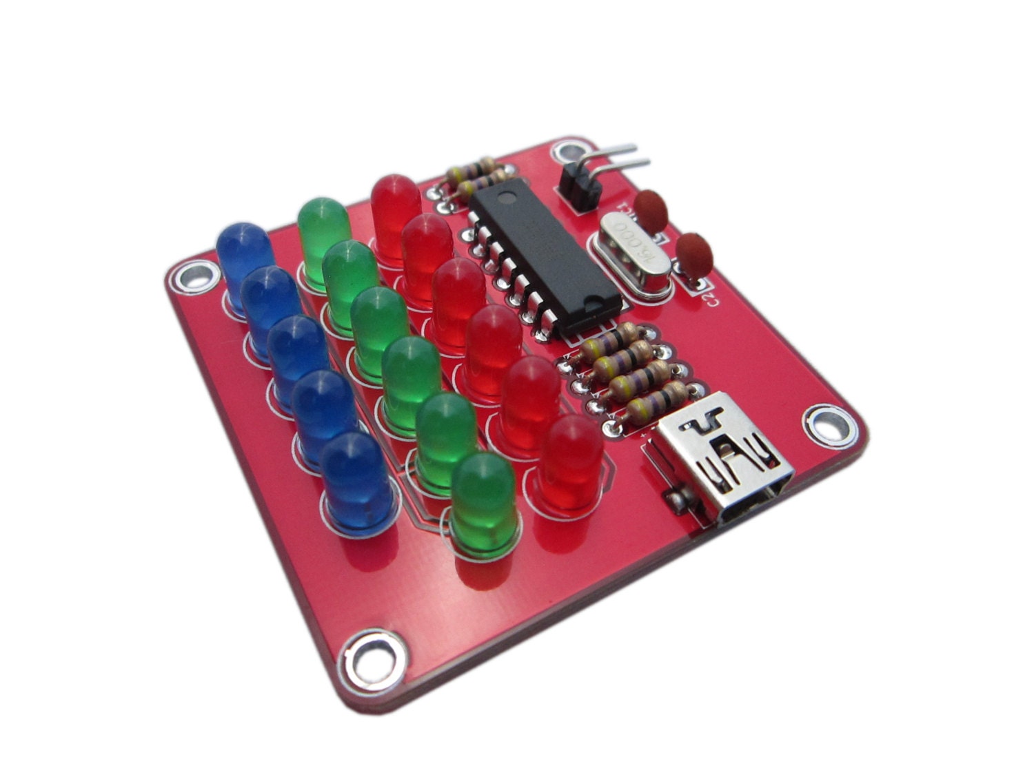 Pure Binary Clock Kit With Red, Green and Blue Lights Etsy