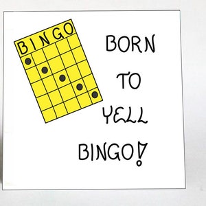 Cita sobre el bingo - Imán para nevera - Cita humorística sobre el juego