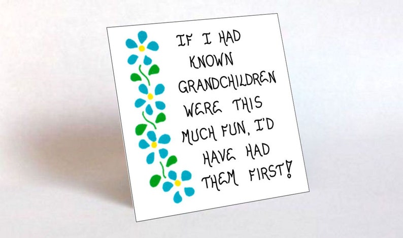 Quote Oma Blue flowers grandchildren Grandmother Magnet Granny Nana Grandma