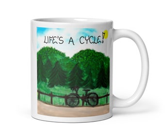 Quote about Cycling, Biking, and Life - Mug