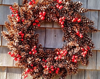 Lasting Pinecone Holiday Wreath