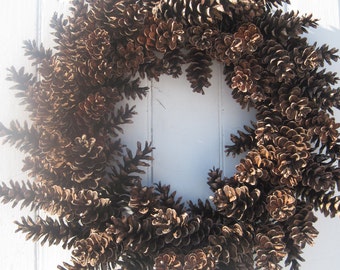 Pinecone Wreath - Fresh Large Maine Pinecones - Great for Year Round